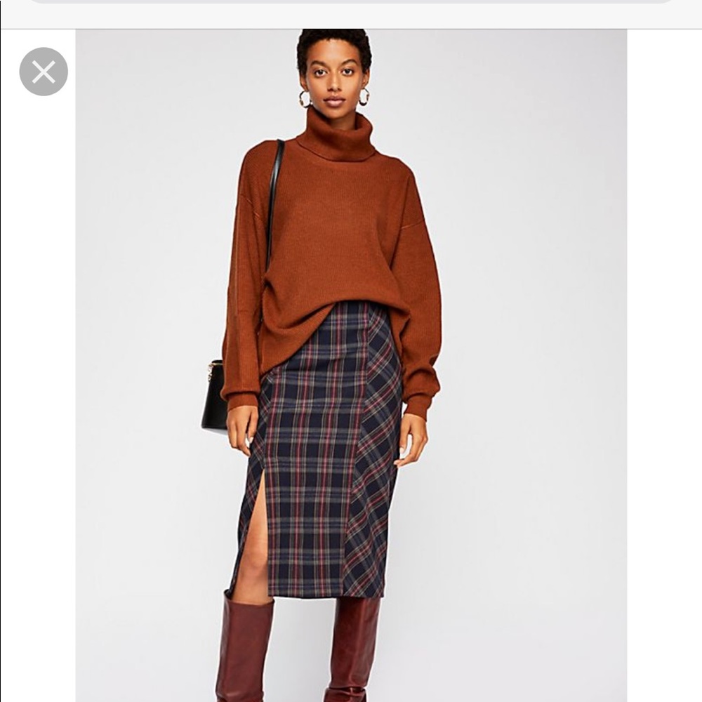 Free people see you glow plaid skirt.    SOLD OUT!